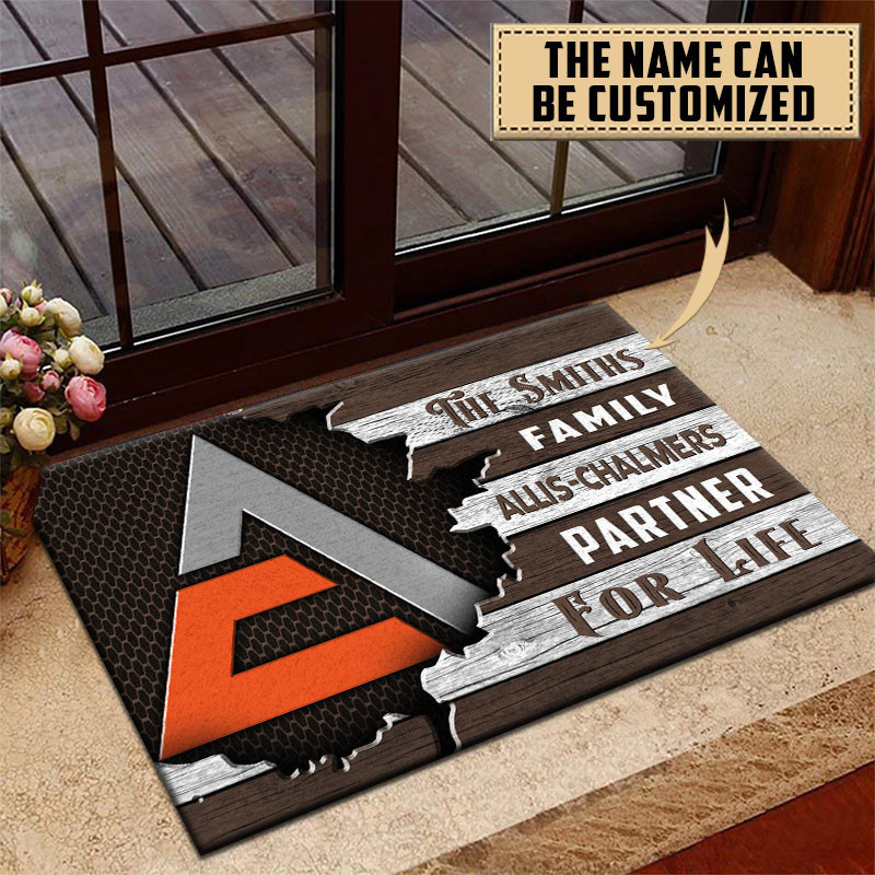Allis Chalmers Doormat Custom Name, Multicolor - Famjoys Allis Chalmers Doormat Custom Name, Multicolor - Famjoys