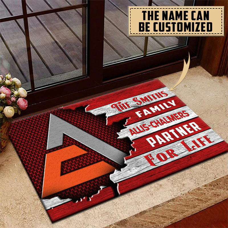 Allis Chalmers Doormat Custom Name, Multicolor - Famjoys Allis Chalmers Doormat Custom Name, Multicolor - Famjoys