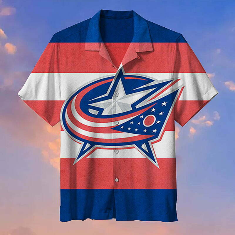 Amazing Columbus Blue Jackets Hawaiian Shirt - Famjoys Amazing Columbus Blue Jackets Hawaiian Shirt - Famjoys