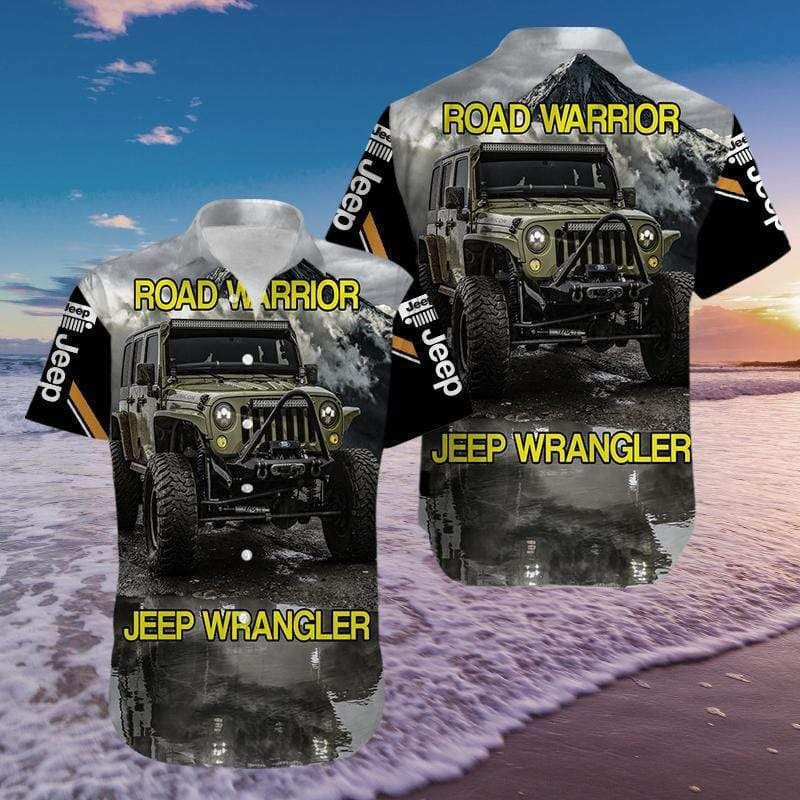 Amazing Road Warrior Jeep Wrangler Unisex Hawaiian Aloha Shirts - Famjoys Amazing Road Warrior Jeep Wrangler Unisex Hawaiian Aloha Shirts - Famjoys