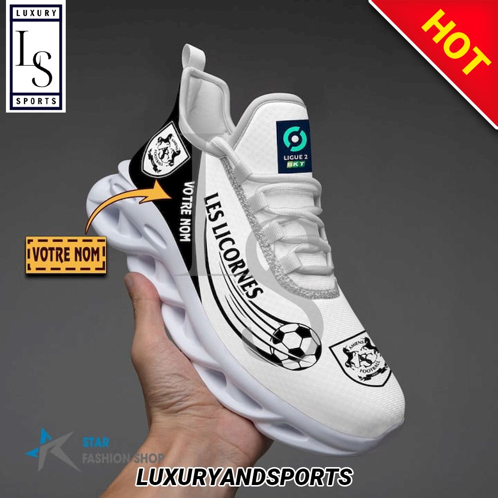 Amiens SC Ligue 2 Custom Name Max Soul Shoes - Famjoys Amiens SC Ligue 2 Custom Name Max Soul Shoes - Famjoys
