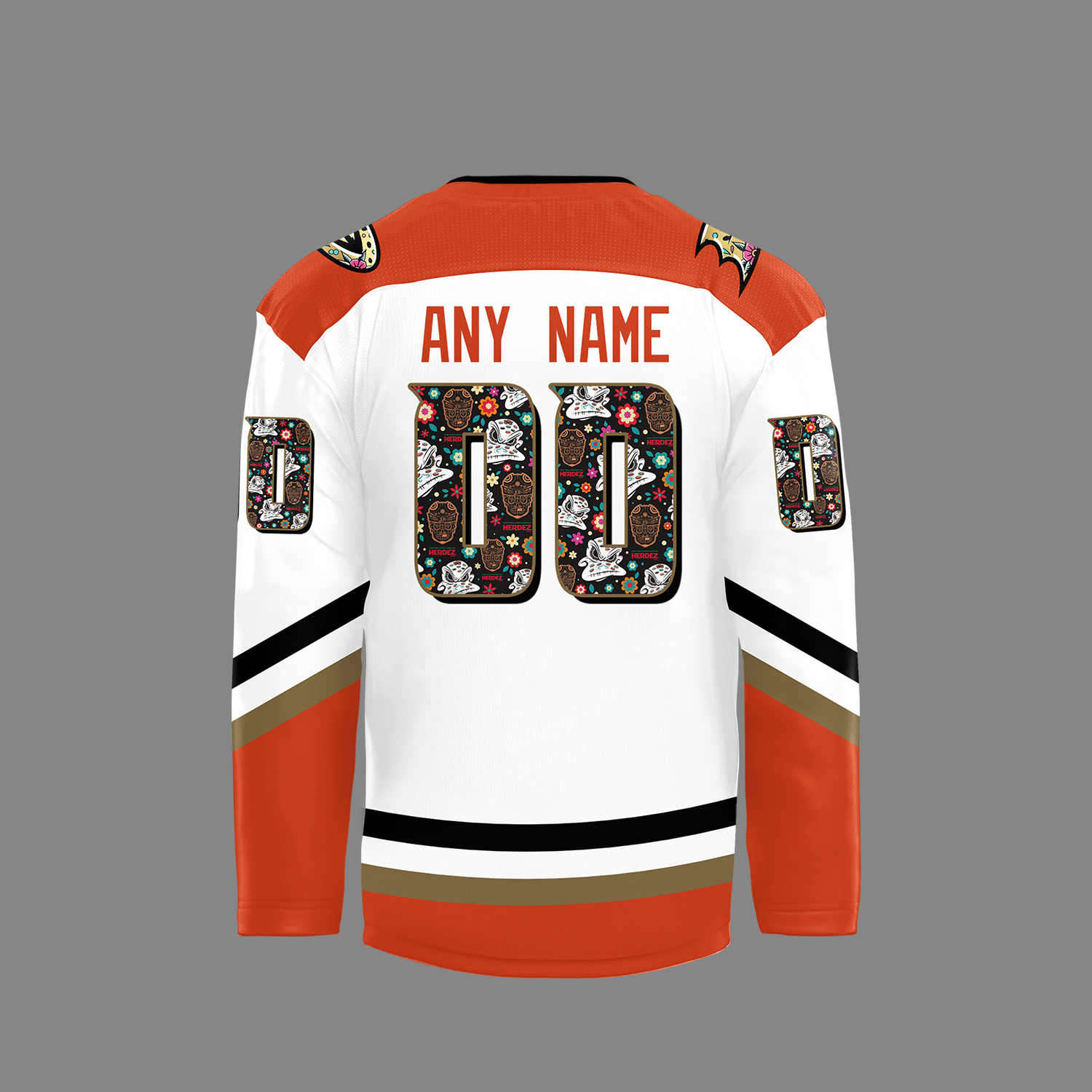 Anaheim Ducks Dia De Los Muertos Custom Jersey - Famjoys Anaheim Ducks Dia De Los Muertos Custom Jersey - Famjoys