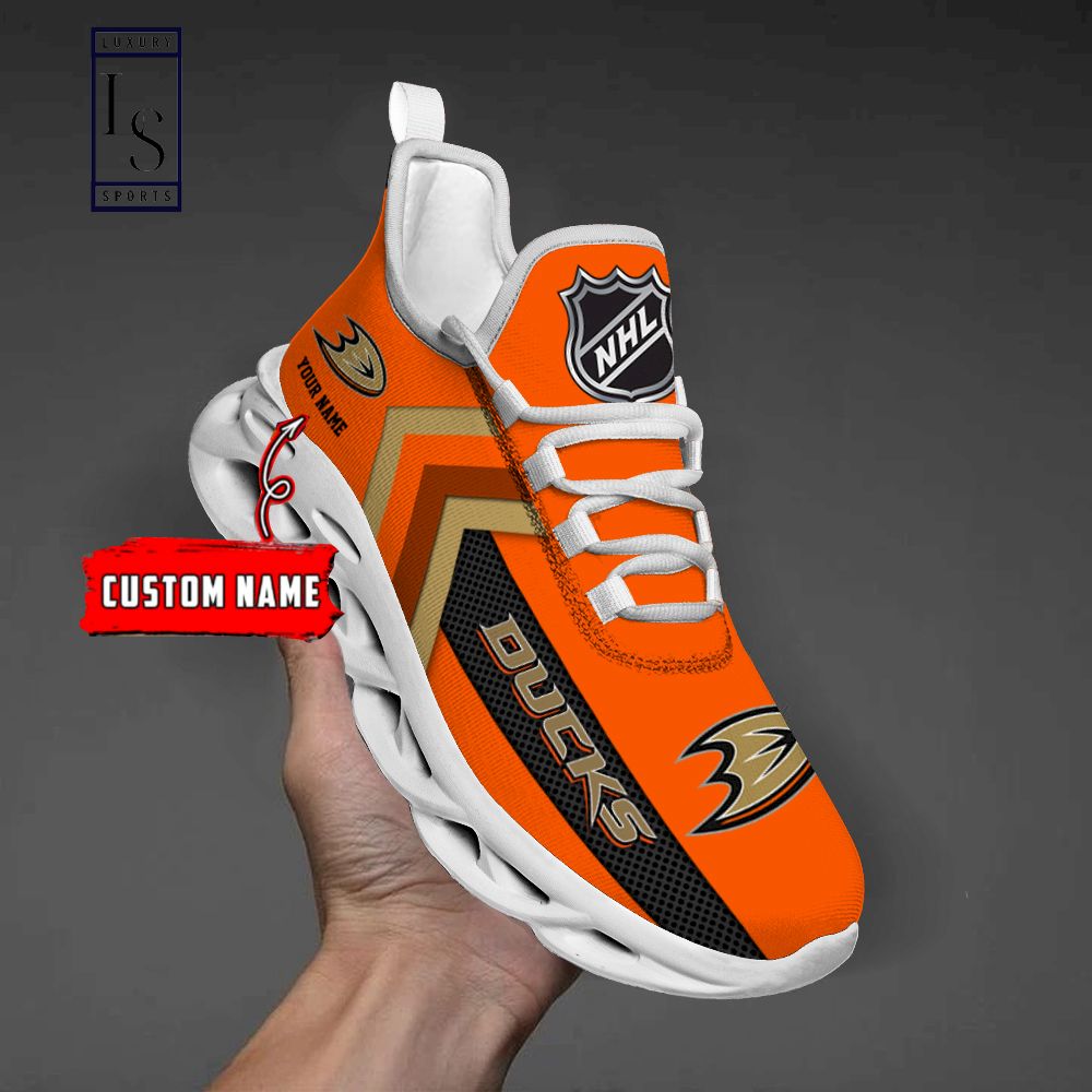 Anaheim Ducks NHL Personalized Max Soul Shoes - Famjoys Anaheim Ducks NHL Personalized Max Soul Shoes - Famjoys