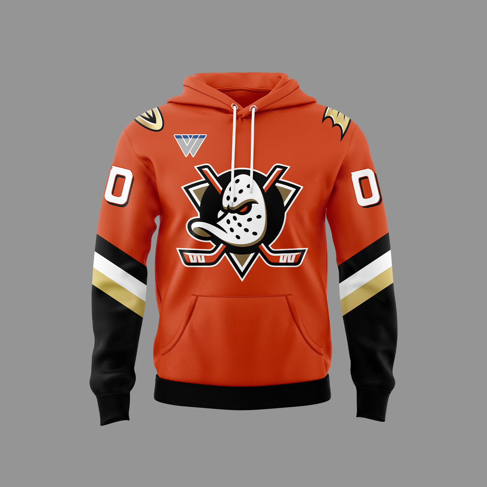 Anaheim Ducks Orange Home Breakaway Hoodie - Famjoys Anaheim Ducks Orange Home Breakaway Hoodie - Famjoys