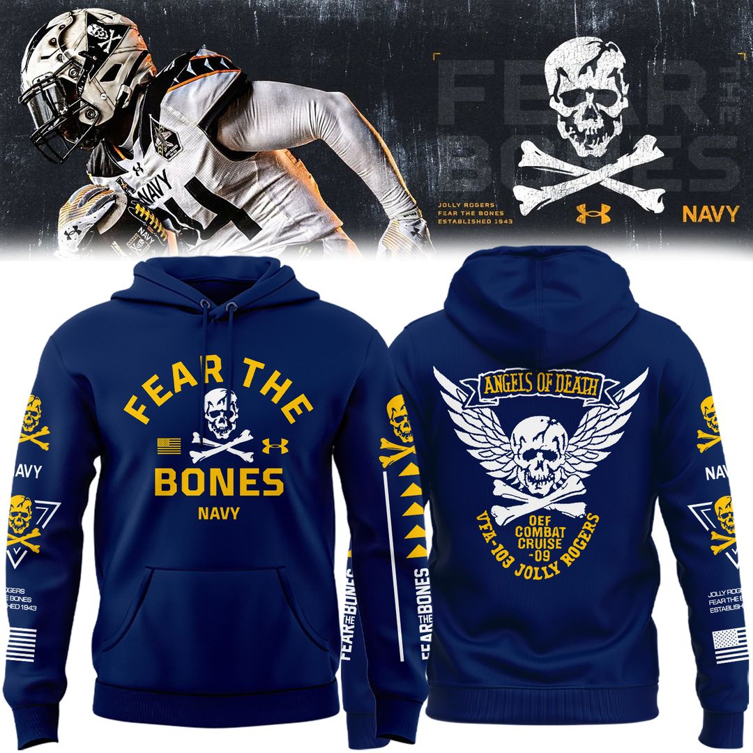 Angel Of Death Jolly Rogers Navy Midshipmen Hoodie - Famjoys Angel Of Death Jolly Rogers Navy Midshipmen Hoodie - Famjoys