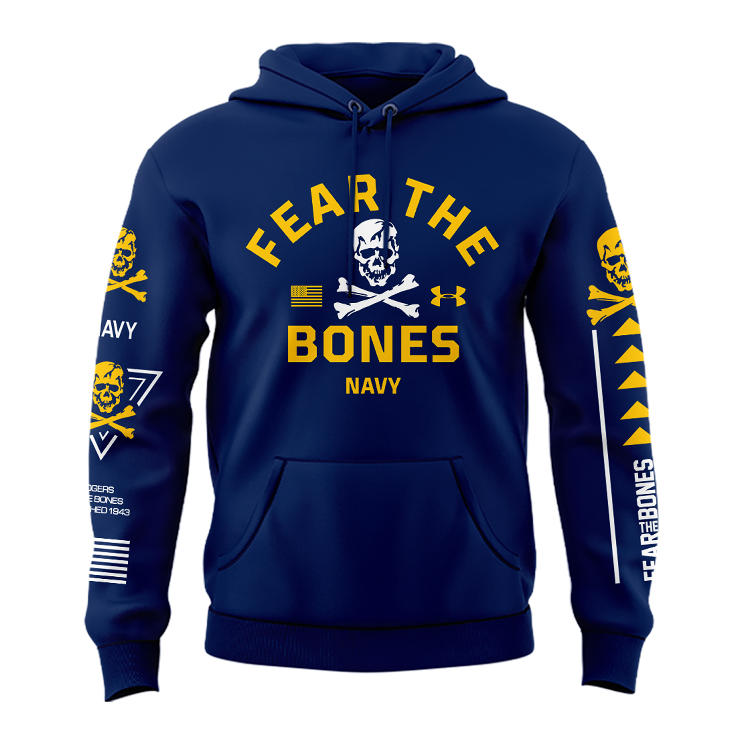 Angel Of Death Jolly Rogers Navy Midshipmen Hoodie - Famjoys Angel Of Death Jolly Rogers Navy Midshipmen Hoodie - Famjoys