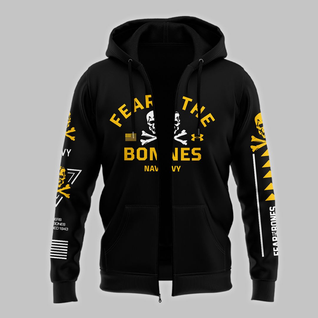 Angel Of Death Jolly Rogers Navy Midshipmen Zip Hoodie - Famjoys Angel Of Death Jolly Rogers Navy Midshipmen Zip Hoodie - Famjoys