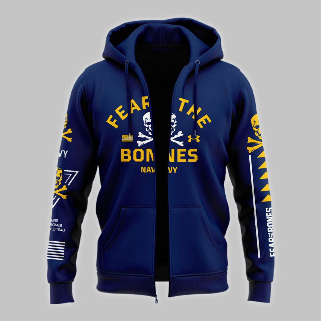 Angel Of Death Jolly Rogers Navy Midshipmen Zip Hoodie - Famjoys Angel Of Death Jolly Rogers Navy Midshipmen Zip Hoodie - Famjoys