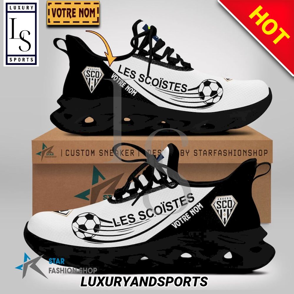 Angers SCO Ligue 1 Custom Name Max Soul Shoes - Famjoys Angers SCO Ligue 1 Custom Name Max Soul Shoes - Famjoys