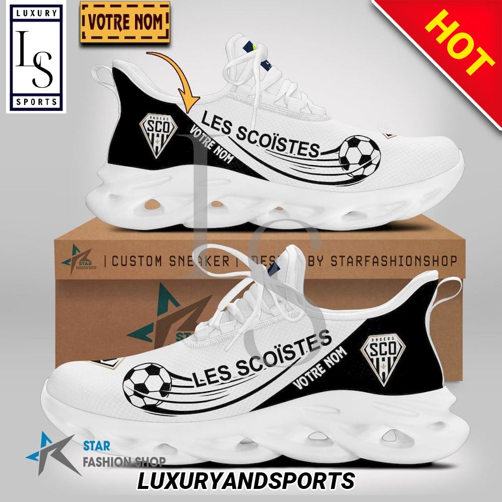 Angers SCO Ligue 1 Custom Name Max Soul Shoes - Famjoys Angers SCO Ligue 1 Custom Name Max Soul Shoes - Famjoys