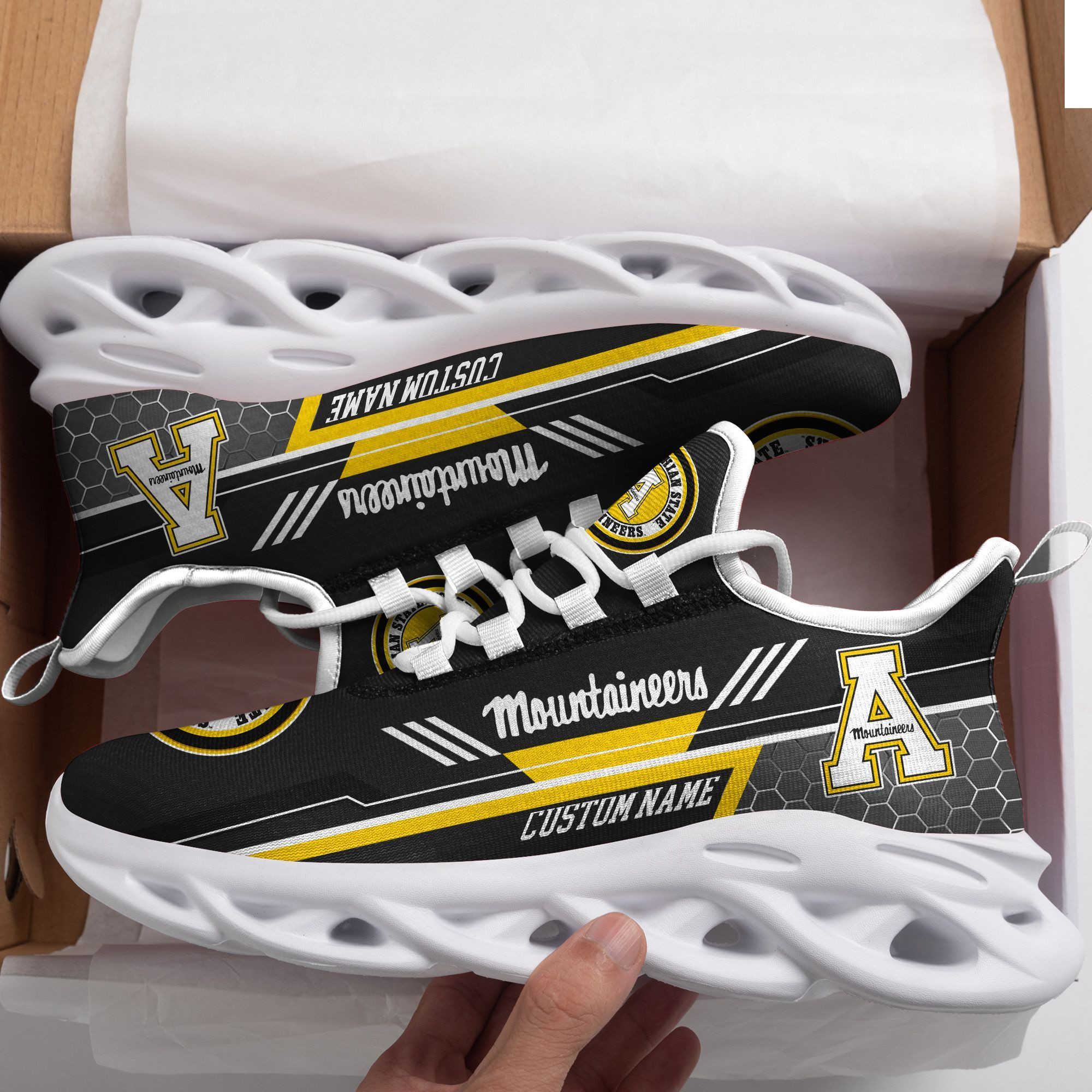 Appalachian State Mountaineers Custom Personalized Max Soul Sneakers Shoes - Famjoys Appalachian State Mountaineers Custom Personalized Max Soul Sneakers Shoes - Famjoys