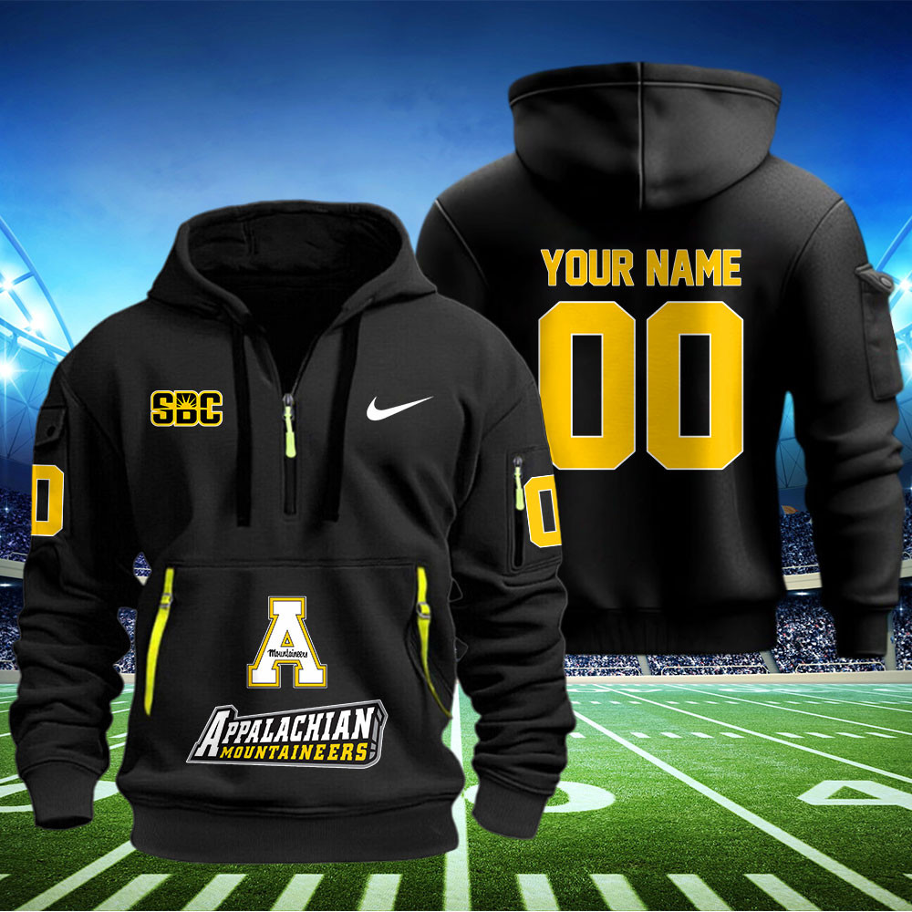 Appalachian State Mountaineers Football Quarter Zip Hoodie - Famjoys Appalachian State Mountaineers Football Quarter Zip Hoodie - Famjoys