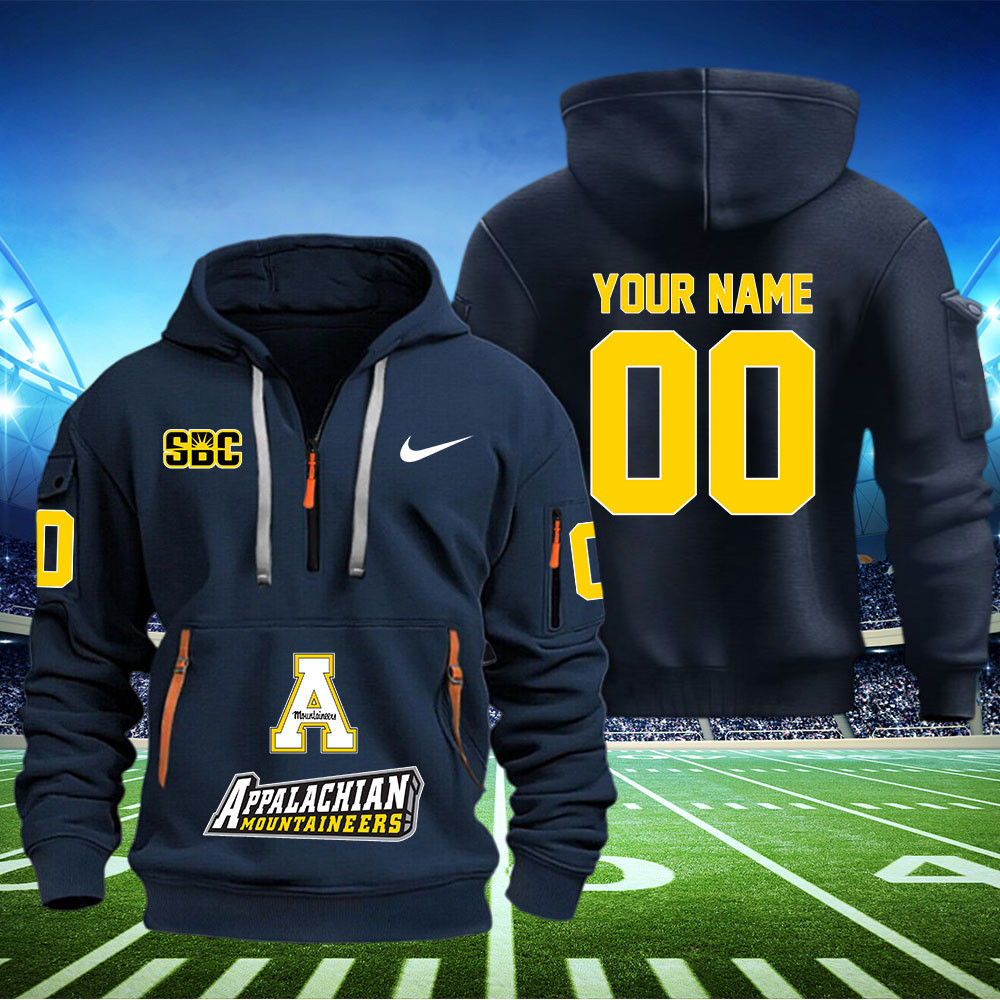 Appalachian State Mountaineers Football Quarter Zip Hoodie - Famjoys Appalachian State Mountaineers Football Quarter Zip Hoodie - Famjoys