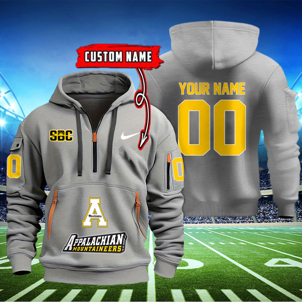 Appalachian State Mountaineers Football Quarter Zip Hoodie - Famjoys Appalachian State Mountaineers Football Quarter Zip Hoodie - Famjoys