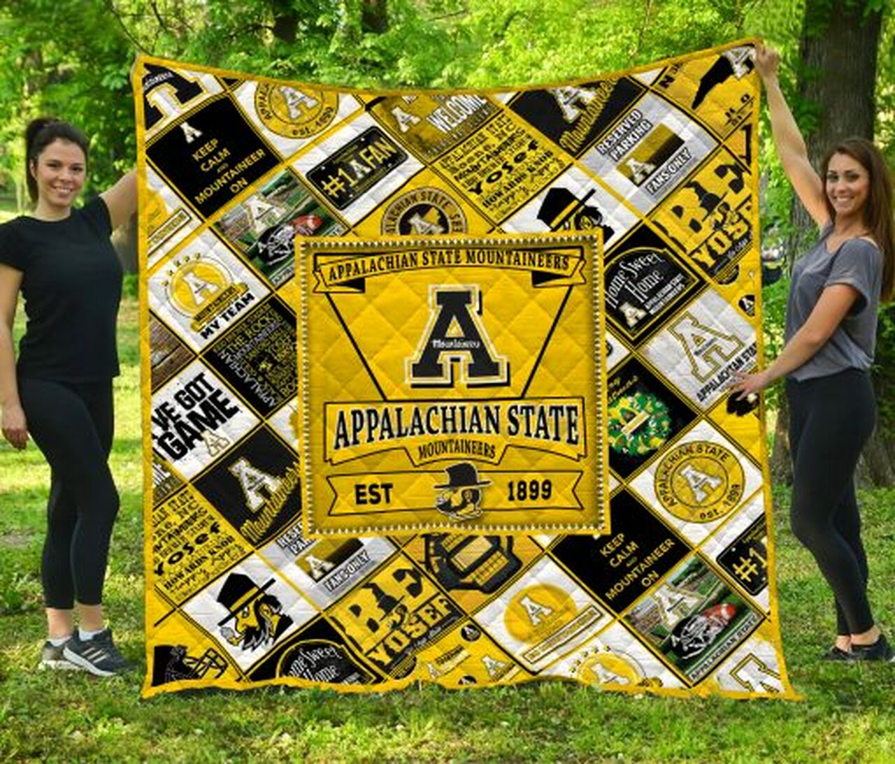Appalachian State Mountaineers Quilt Blanket #1451 - Famjoys Appalachian State Mountaineers Quilt Blanket #1451 - Famjoys