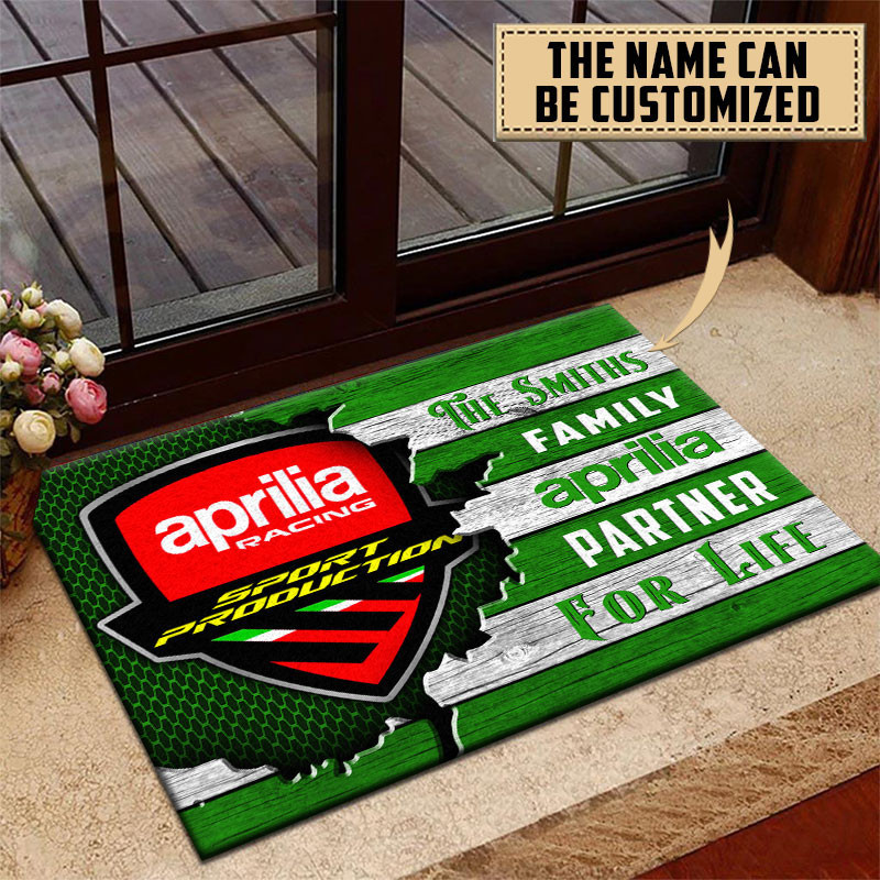 Aprilia Doormat Custom Name, Multicolor - Famjoys Aprilia Doormat Custom Name, Multicolor - Famjoys