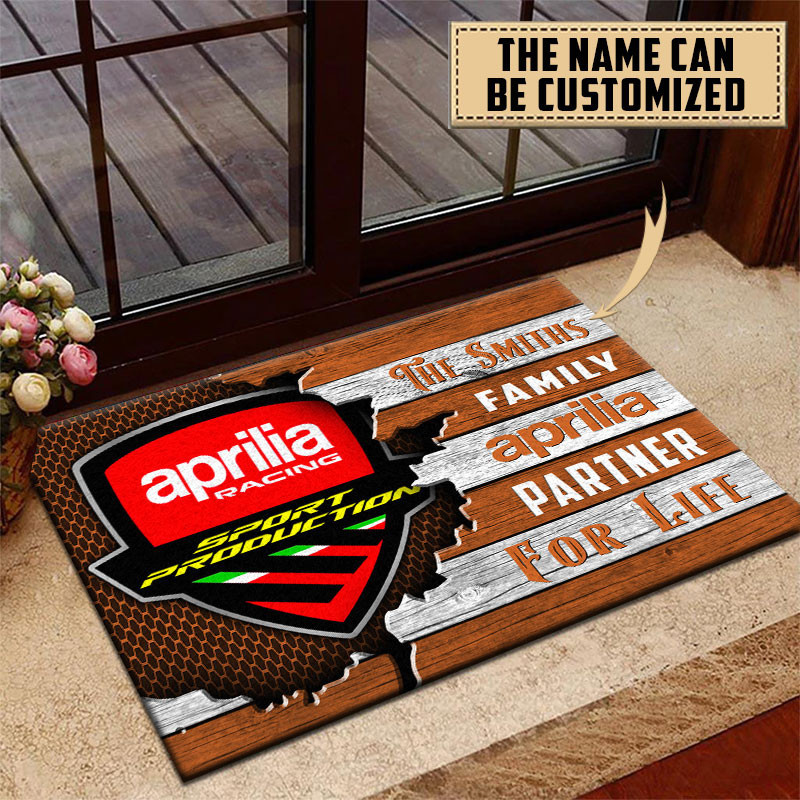 Aprilia Doormat Custom Name, Multicolor - Famjoys Aprilia Doormat Custom Name, Multicolor - Famjoys