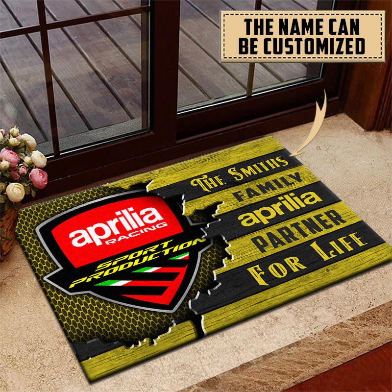 Aprilia Doormat Custom Name, Multicolor - Famjoys Aprilia Doormat Custom Name, Multicolor - Famjoys