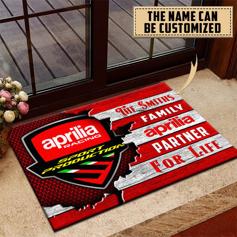 Aprilia Doormat Custom Name, Multicolor - Famjoys Aprilia Doormat Custom Name, Multicolor - Famjoys