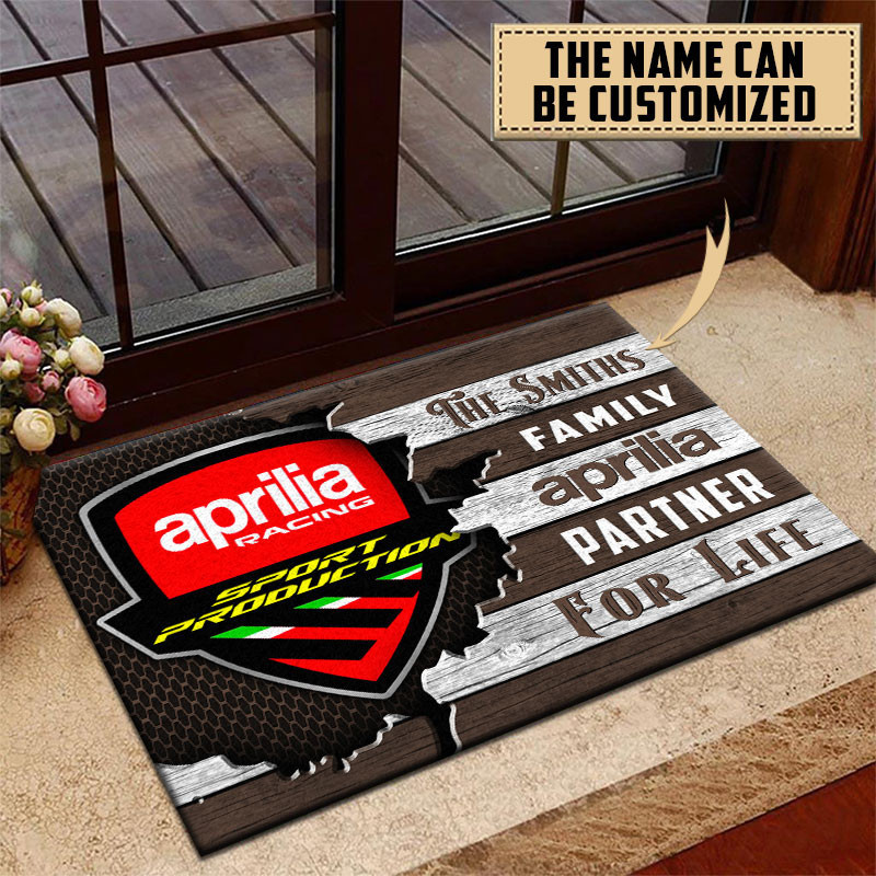 Aprilia Doormat Custom Name, Multicolor - Famjoys Aprilia Doormat Custom Name, Multicolor - Famjoys