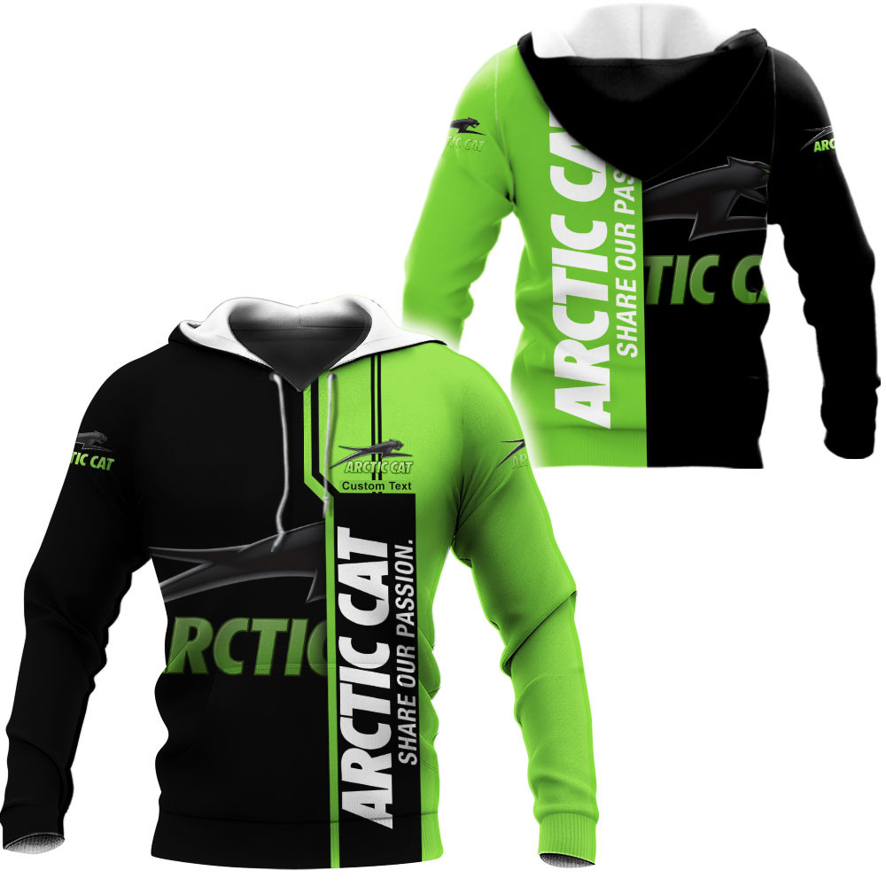 Arctic cat 3D Apparel Zip Hoodie,Pant,Polo, Button Hawaii Shirt Personalized 