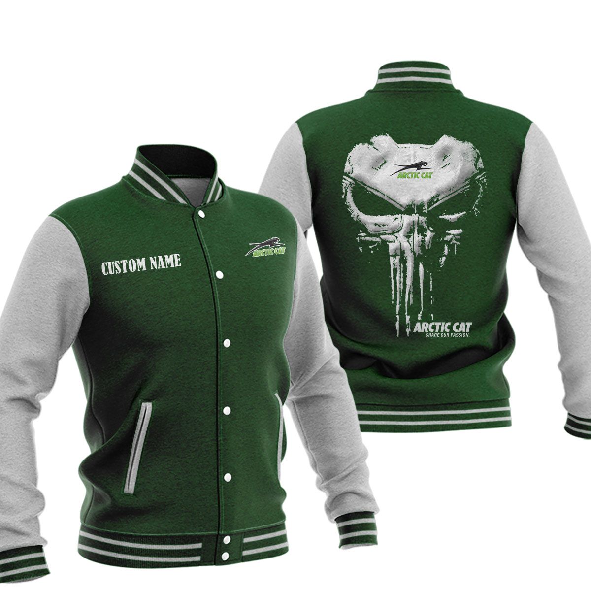 Arctic cat Baseball Jacket, Multicolor - Famjoys Arctic cat Baseball Jacket, Multicolor - Famjoys