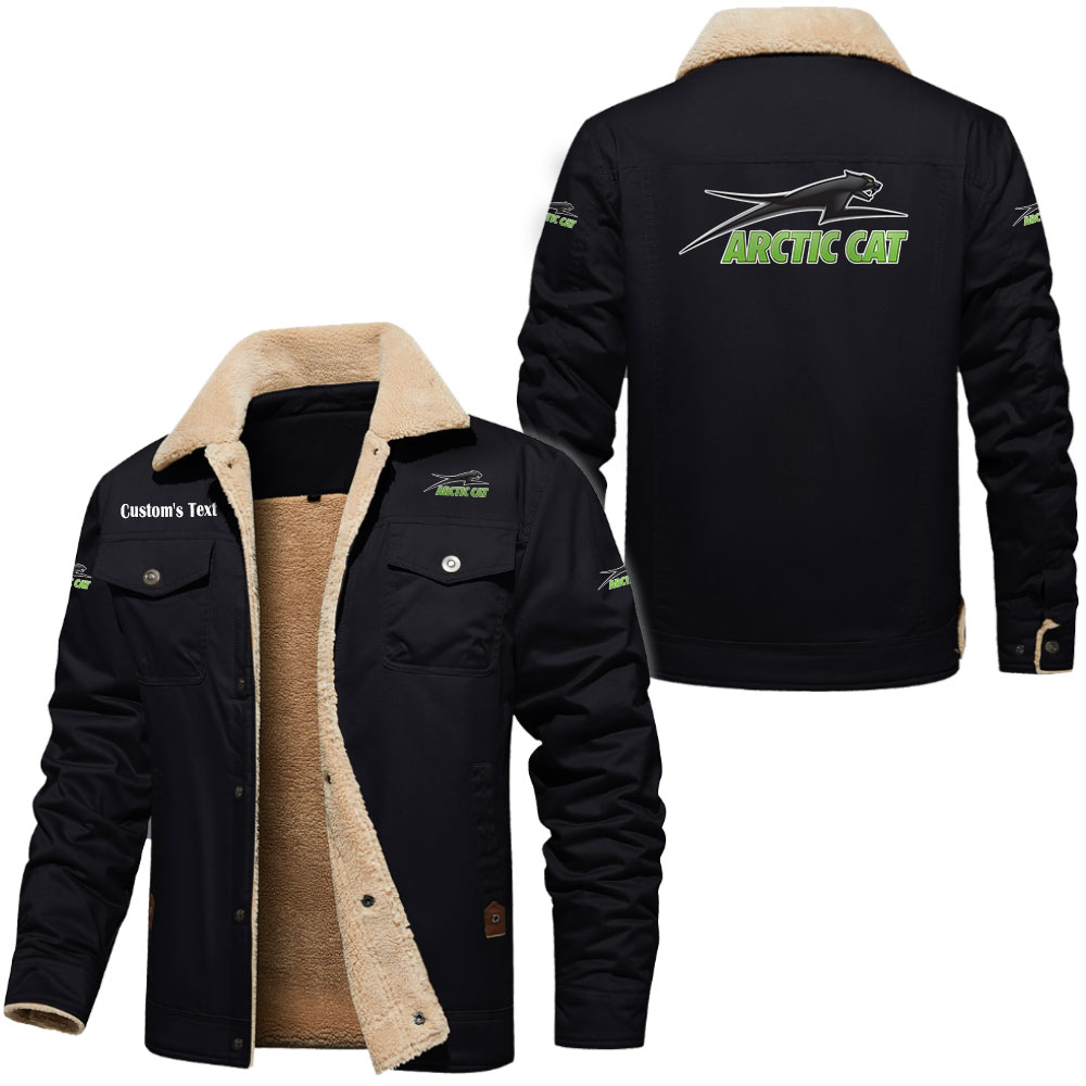 Arctic cat Cargo Fleece Lined Cotton Jacket Multicolor, vintage style, customize name 