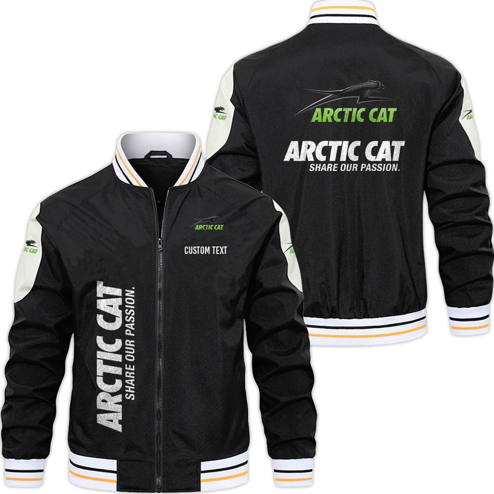 Arctic cat Varsity Jacket, Zipper Jackets Customize Name - Famjoys Arctic cat Varsity Jacket, Zipper Jackets Customize Name - Famjoys