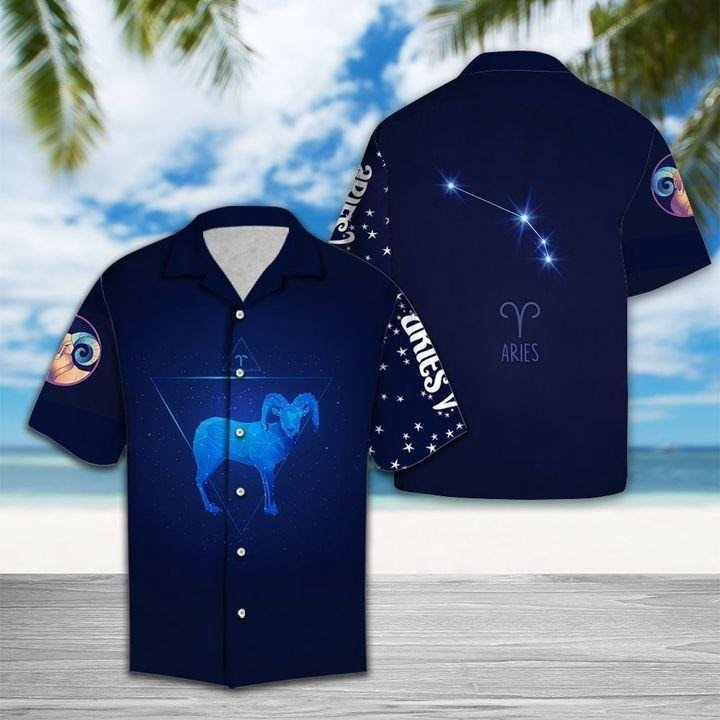 Aries Horoscope Zodiac Hawaiian Shirt - Famjoys Aries Horoscope Zodiac Hawaiian Shirt - Famjoys