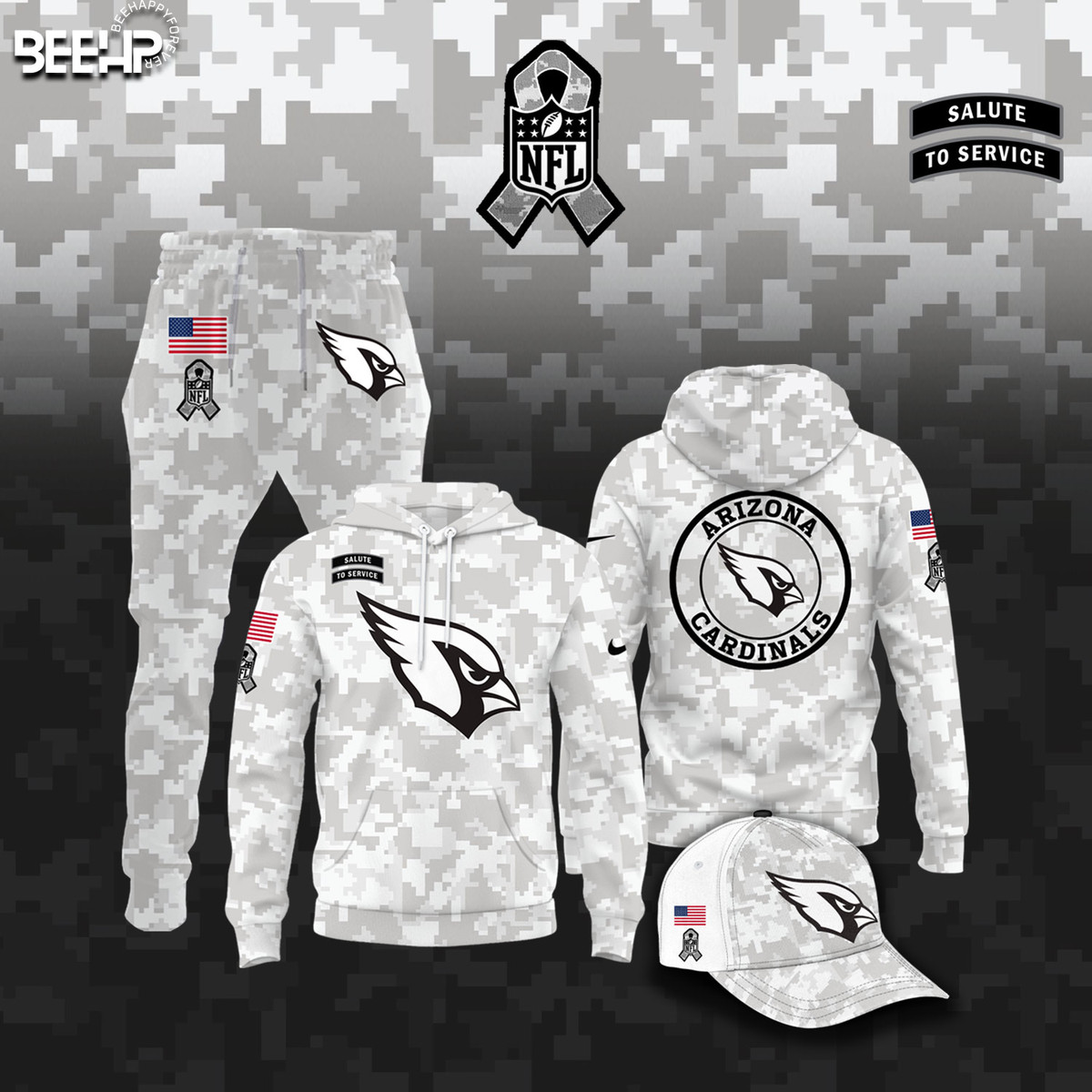 Arizona Cardinals Camo Salute to Service Combo - Famjoys Arizona Cardinals Camo Salute to Service Combo - Famjoys