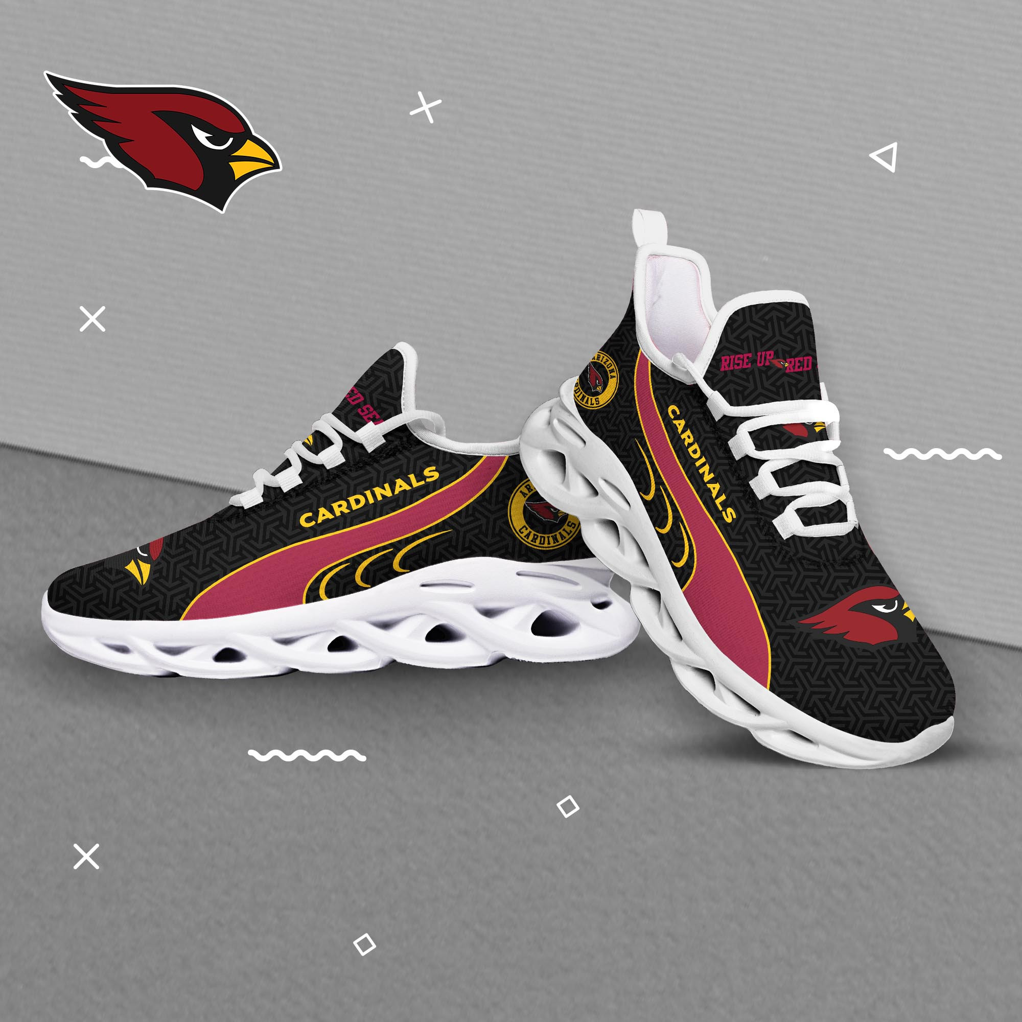 Arizona Cardinals Clunky Shoes T-42107 - Famjoys Arizona Cardinals Clunky Shoes T-42107 - Famjoys