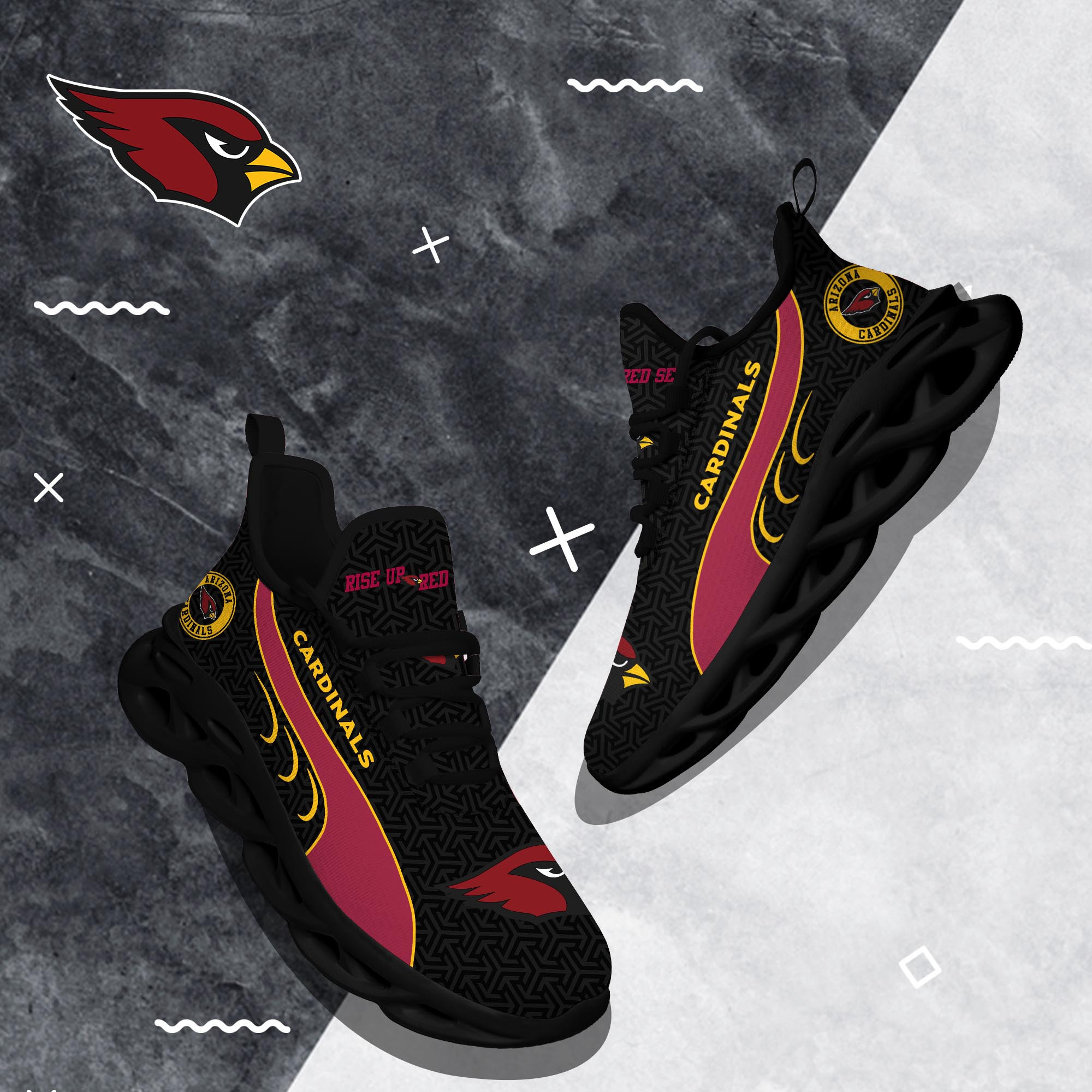 Arizona Cardinals Clunky Shoes T-42107 - Famjoys Arizona Cardinals Clunky Shoes T-42107 - Famjoys