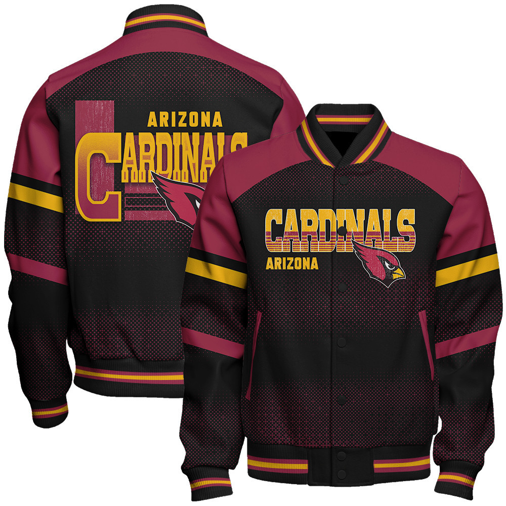 Arizona Cardinals - Fearless Warrior Unisex Varsity Jacket - Famjoys Arizona Cardinals - Fearless Warrior Unisex Varsity Jacket - Famjoys