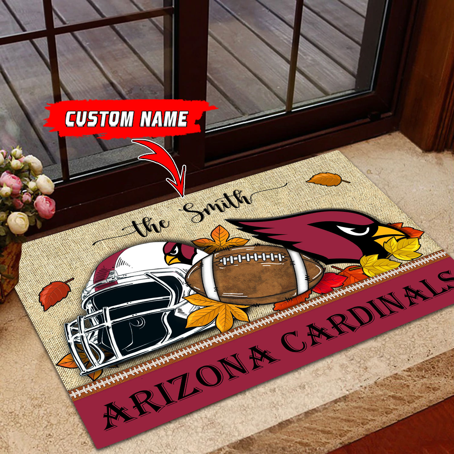 Arizona Cardinals Football Doormat - Famjoys Arizona Cardinals Football Doormat - Famjoys