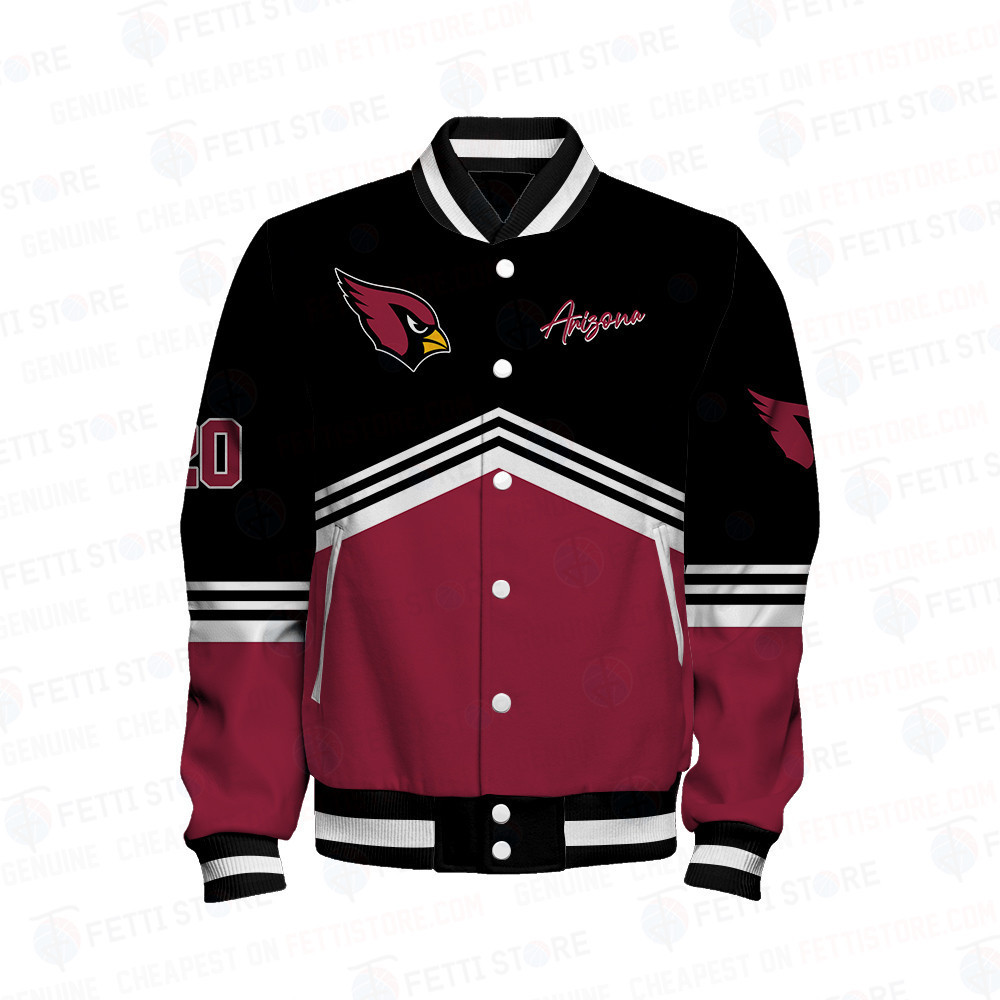 Arizona Cardinals - National Football League AOP Varsity Jacket V4 - Famjoys Arizona Cardinals - National Football League AOP Varsity Jacket V4 - Famjoys