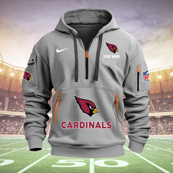 Arizona Cardinals New Personalized Quarter Zip Hoodie AZBTQZH000011 - Famjoys Arizona Cardinals New Personalized Quarter Zip Hoodie AZBTQZH000011 - Famjoys