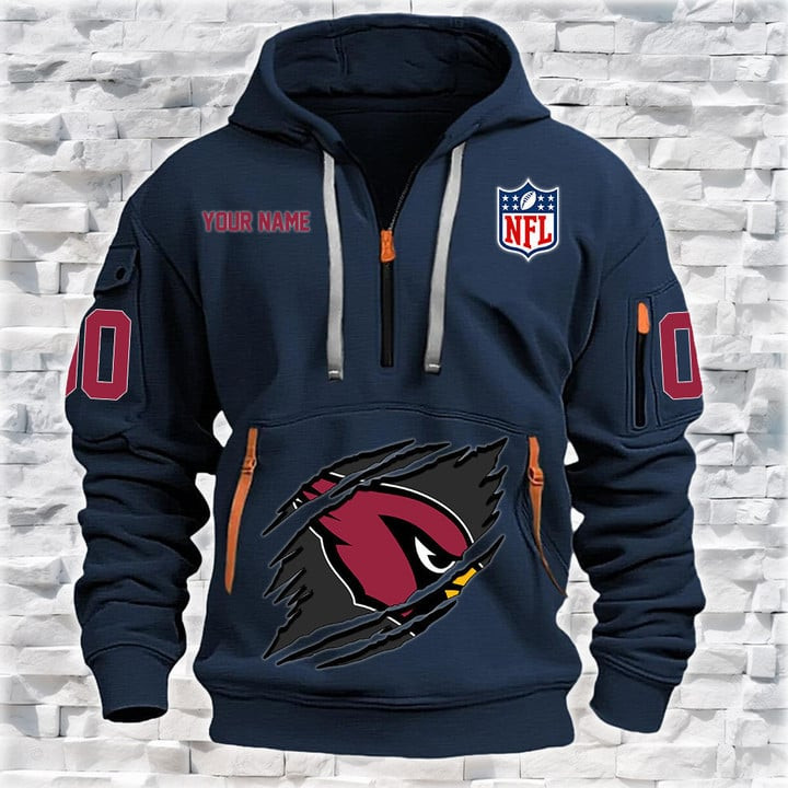 Arizona Cardinals New Personalized Quarter Zip Hoodie AZBTQZH000079 - Famjoys Arizona Cardinals New Personalized Quarter Zip Hoodie AZBTQZH000079 - Famjoys