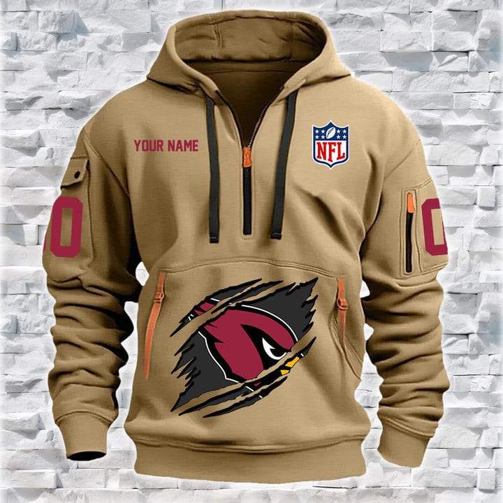Arizona Cardinals New Personalized Quarter Zip Hoodie AZBTQZH000079 - Famjoys Arizona Cardinals New Personalized Quarter Zip Hoodie AZBTQZH000079 - Famjoys