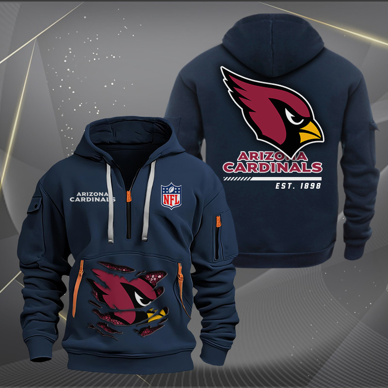Arizona Cardinals New Personalized Quarter Zip Hoodie AZBTQZH000095 - Famjoys Arizona Cardinals New Personalized Quarter Zip Hoodie AZBTQZH000095 - Famjoys