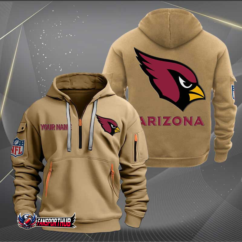 Arizona Cardinals New Personalized Quarter Zip Hoodie AZBTQZH000211 - Famjoys Arizona Cardinals New Personalized Quarter Zip Hoodie AZBTQZH000211 - Famjoys