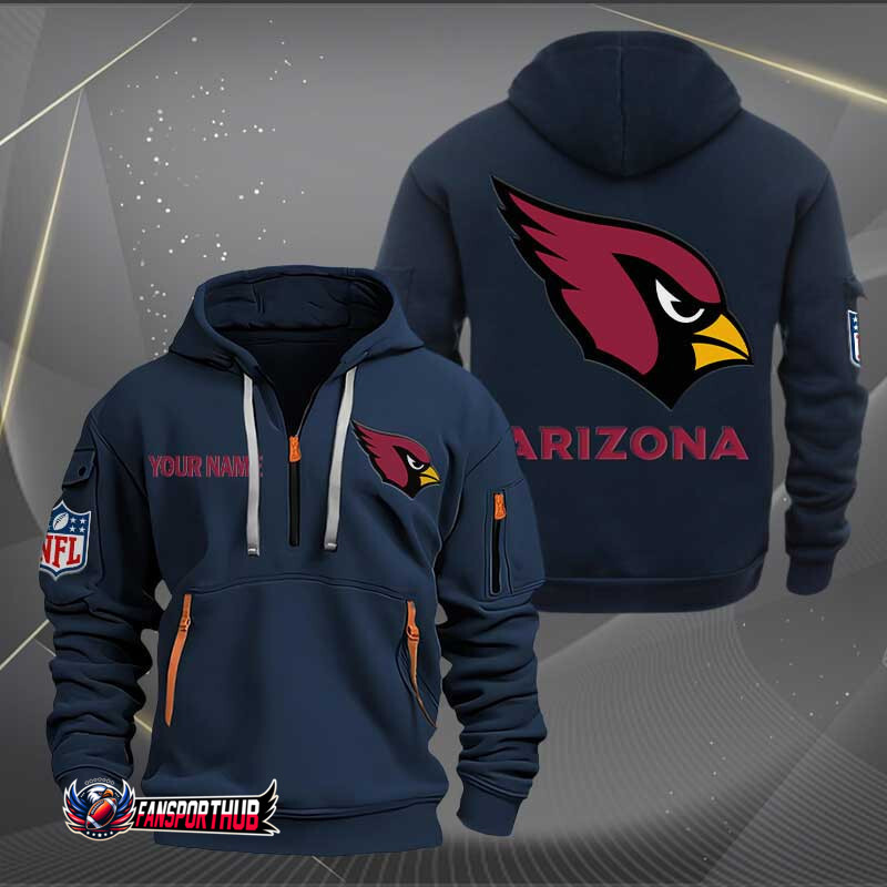 Arizona Cardinals New Personalized Quarter Zip Hoodie AZBTQZH000211 - Famjoys Arizona Cardinals New Personalized Quarter Zip Hoodie AZBTQZH000211 - Famjoys