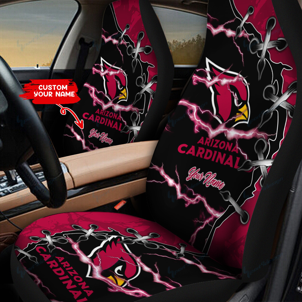 Arizona Cardinals Personalized Car Seat Covers BG239 - Famjoys Arizona Cardinals Personalized Car Seat Covers BG239 - Famjoys