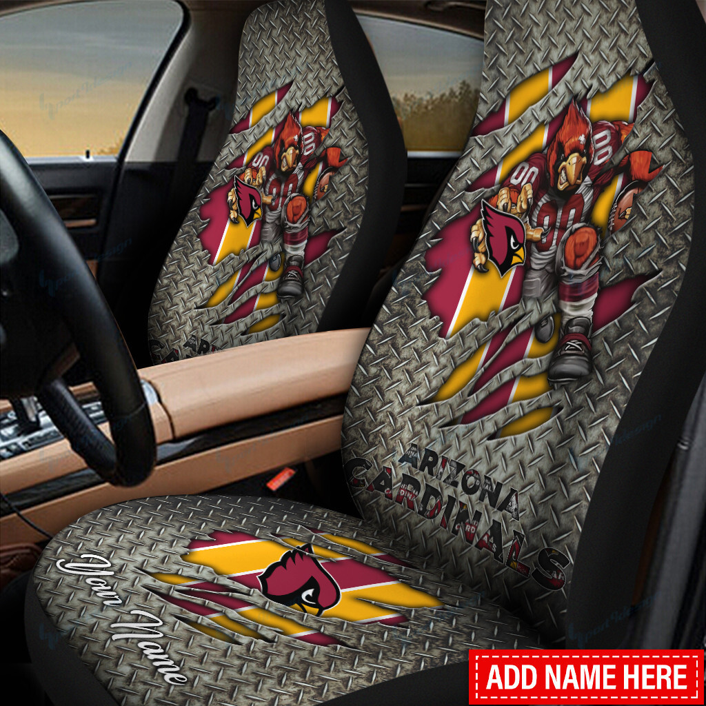 Arizona Cardinals Personalized Car Seat Covers BG294 - Famjoys Arizona Cardinals Personalized Car Seat Covers BG294 - Famjoys