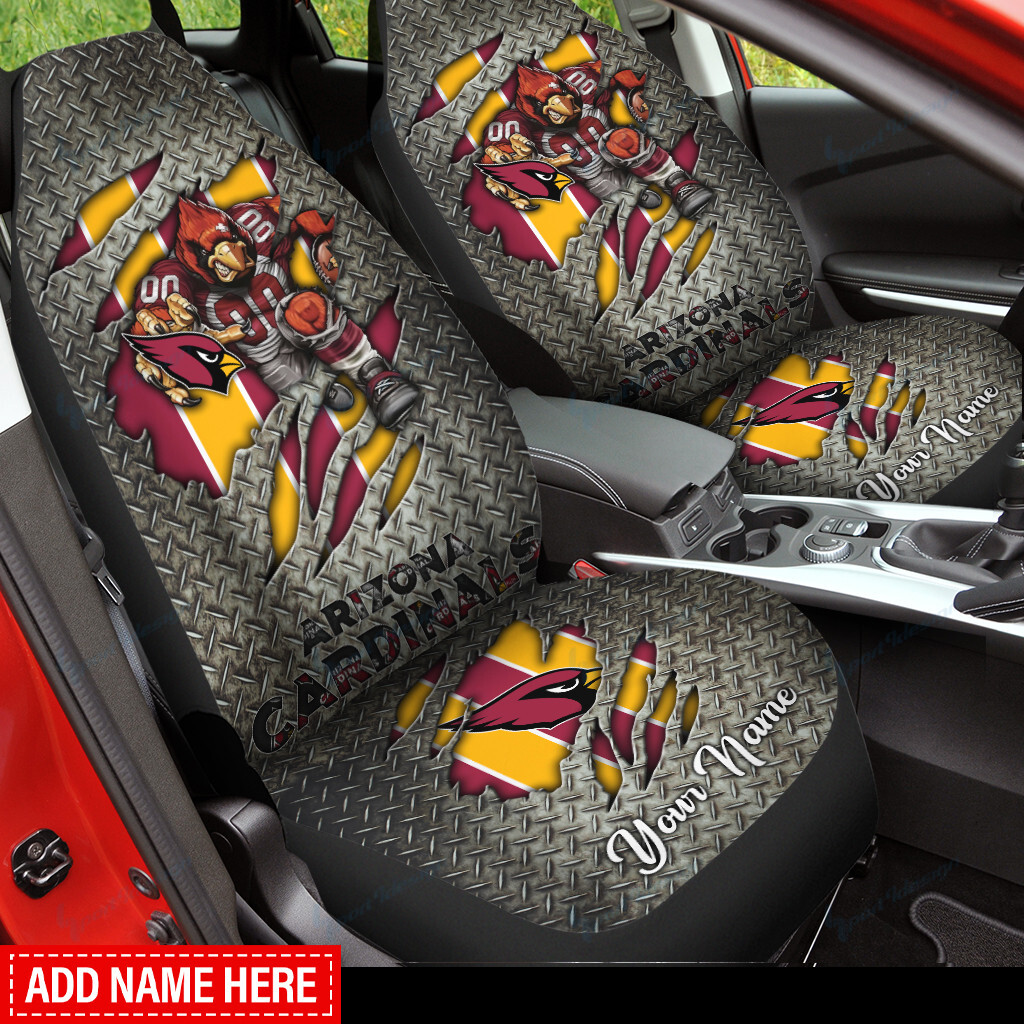 Arizona Cardinals Personalized Car Seat Covers BG294 - Famjoys Arizona Cardinals Personalized Car Seat Covers BG294 - Famjoys