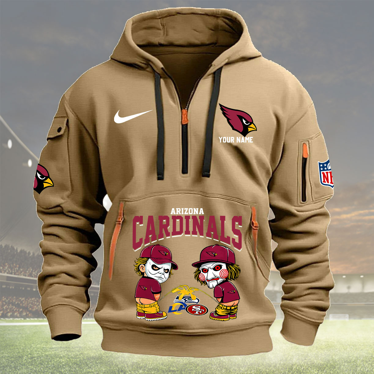 Arizona Cardinals Personalized Quarter Zip Hoodie New Collection AZBTQZH000275 - Famjoys Arizona Cardinals Personalized Quarter Zip Hoodie New Collection AZBTQZH000275 - Famjoys
