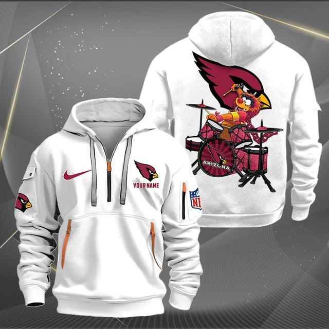 Arizona Cardinals Premium Personalized Quarter Zip Hoodie AZBTCQZH000001 - Famjoys Arizona Cardinals Premium Personalized Quarter Zip Hoodie AZBTCQZH000001 - Famjoys