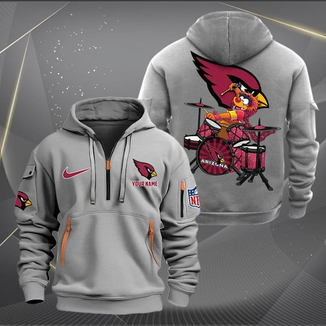 Arizona Cardinals Premium Personalized Quarter Zip Hoodie AZBTCQZH000001 - Famjoys Arizona Cardinals Premium Personalized Quarter Zip Hoodie AZBTCQZH000001 - Famjoys