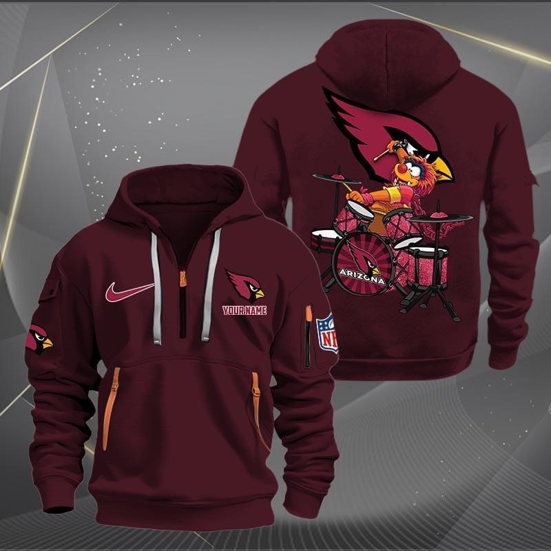 Arizona Cardinals Premium Personalized Quarter Zip Hoodie AZBTCQZH000001 - Famjoys Arizona Cardinals Premium Personalized Quarter Zip Hoodie AZBTCQZH000001 - Famjoys