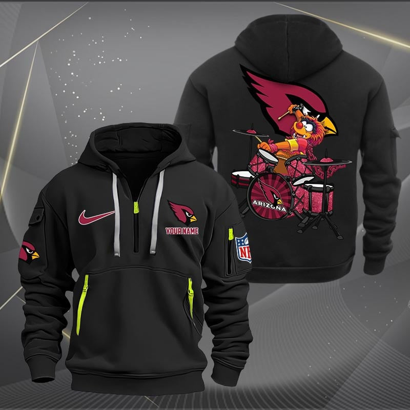 Arizona Cardinals Premium Personalized Quarter Zip Hoodie AZBTCQZH000001 - Famjoys Arizona Cardinals Premium Personalized Quarter Zip Hoodie AZBTCQZH000001 - Famjoys
