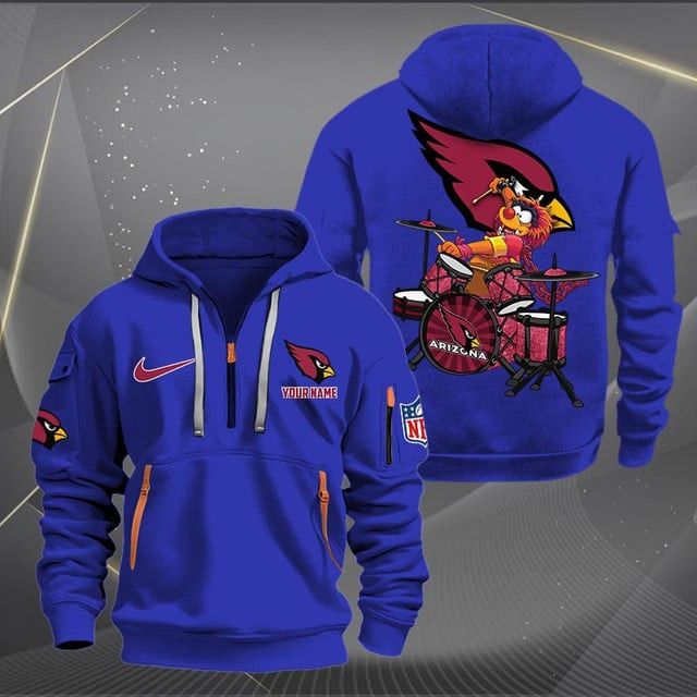 Arizona Cardinals Premium Personalized Quarter Zip Hoodie AZBTCQZH000001 - Famjoys Arizona Cardinals Premium Personalized Quarter Zip Hoodie AZBTCQZH000001 - Famjoys